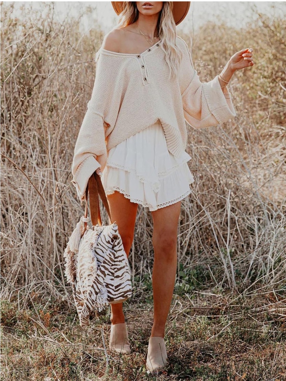 White Ruffle Tiered Skort